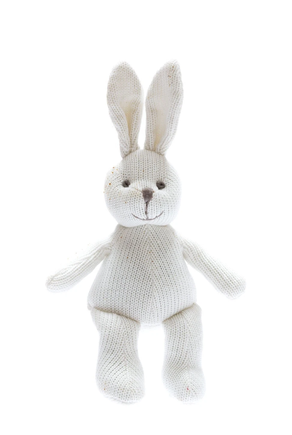 Organic cotton bunny teddy rattle