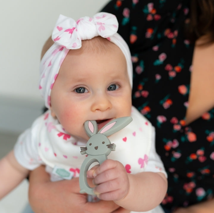 Grey Bunny teether toy