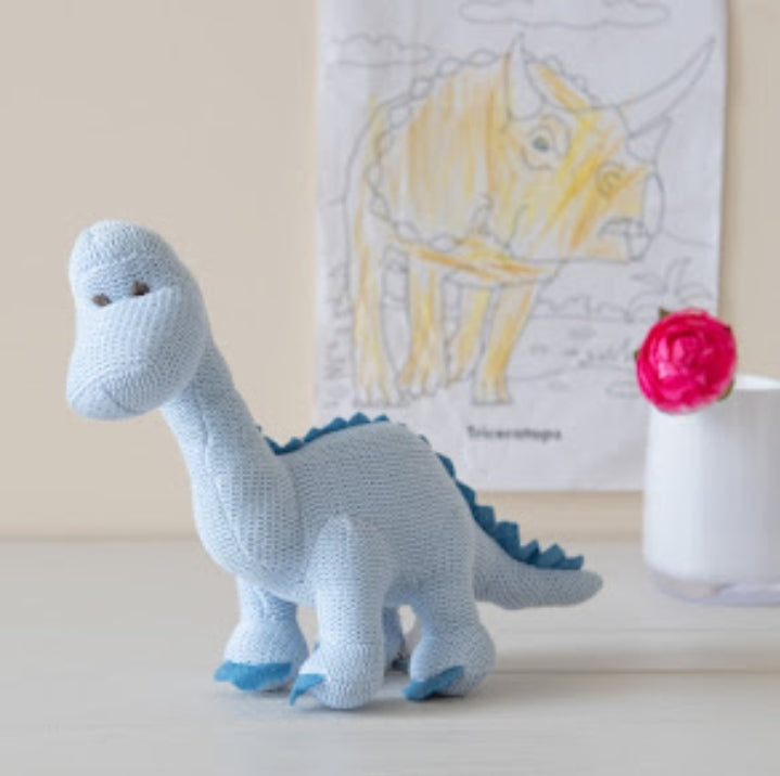 Organic cotton diplodocus dinosaur my first teddy