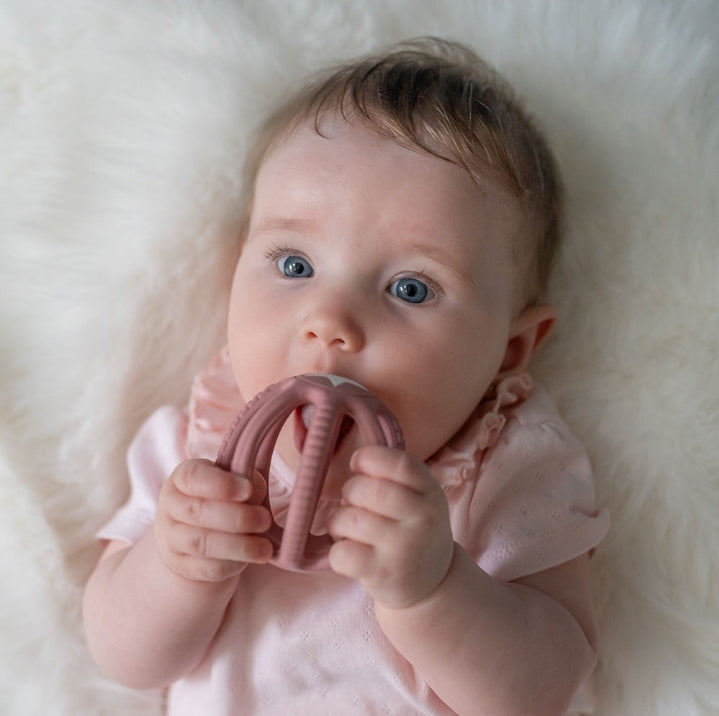 Baby teether ball toy pink