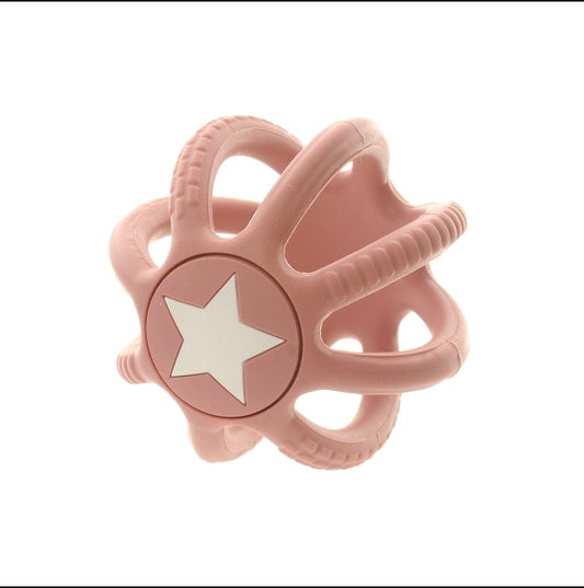 Baby teether ball toy pink
