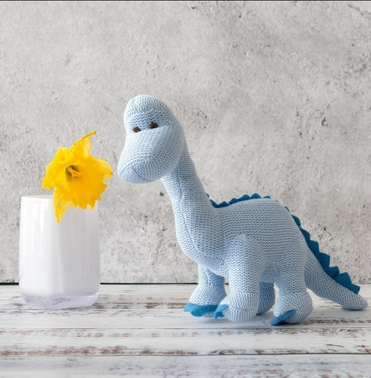 Organic cotton diplodocus dinosaur my first teddy