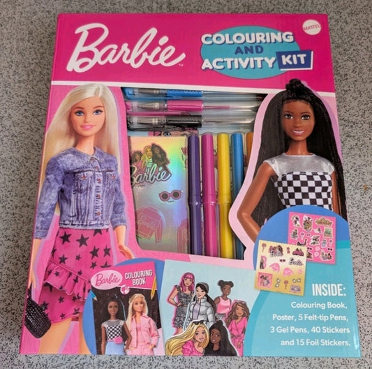 Barbie activity colouring set